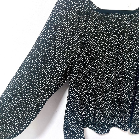 Sanctuary polka dot Puff Sleeve Blouse XL - Picture 4 of 7